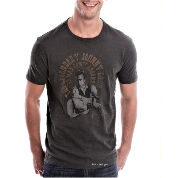 Lucky Brand Johnny Cash T-Shirt Comes Around country rock Official XL NWT - Picture 2 of 3
